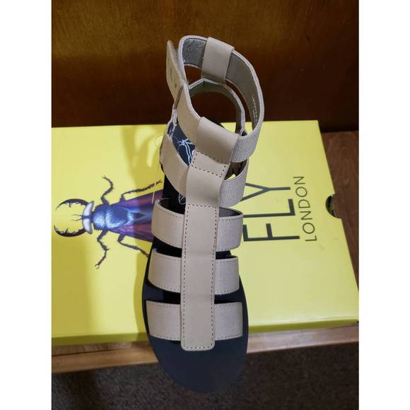 NEW FLY LONDON women yufio sandal in cloud/beige - Picture 3 of 4